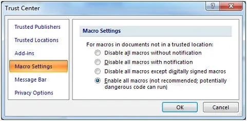 Access trust macro config