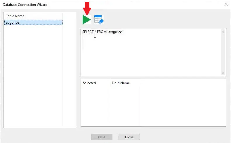 BarTag Express database SQL command