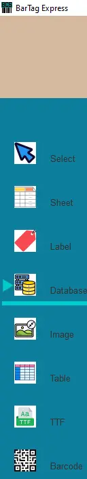 BarTag Express Sidemenu database