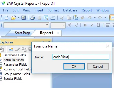 code39-extended create formula crystal reports