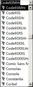 Access properties control font text box typography layout settings window step view