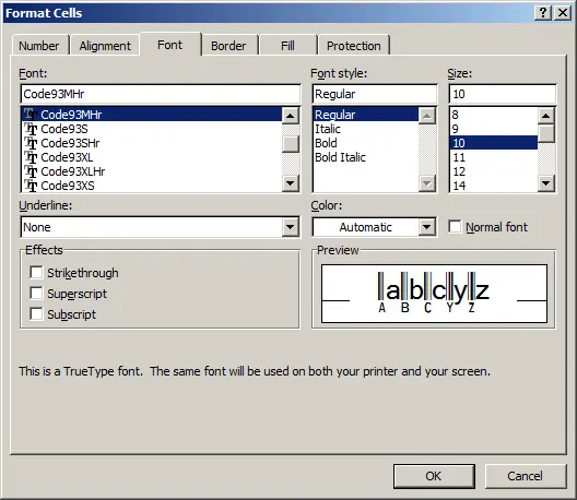 Font configuration panel view mapping rules