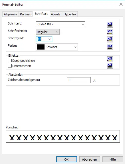 code11 barcode crystal reports formelfelder