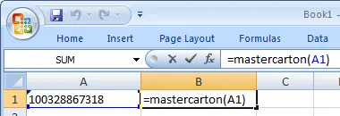 master-carton-code barcode Excel macro
