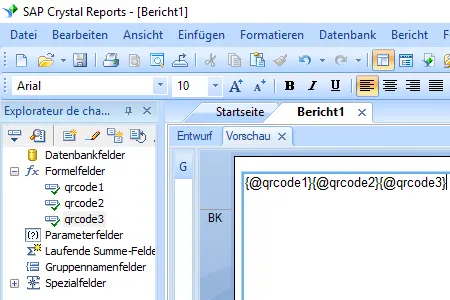 Swiss QRCode crystal reports formelfelder Swiss QRCode Kristallbericht formelfelder