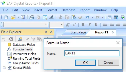 Upc-a create formula crystal reports