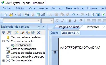 intelligent-mail código de barras crystal reports fórmula campo intelligent-mail código de barras crystal reports fórmula campo