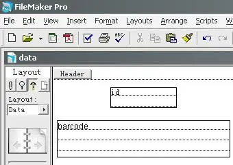 filemaker barcode layout