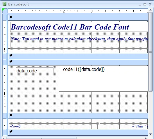 code à barres code11 access macro code à barres code11 access macro