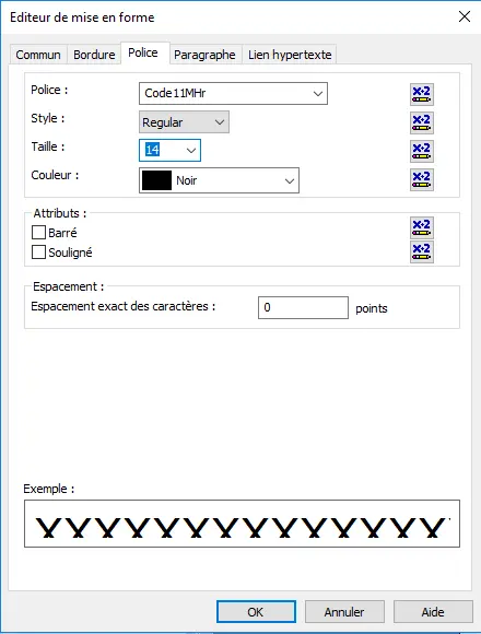 Choose code11 barcode Typeface in crystal reports code11 barcode font crystal reports