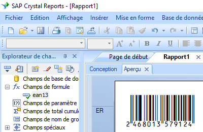 ean13 code barres crystal reports