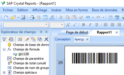 gs1128 code barres crystal reports