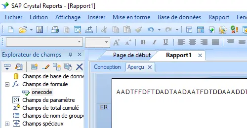 onecode code barres crystal reports UFL