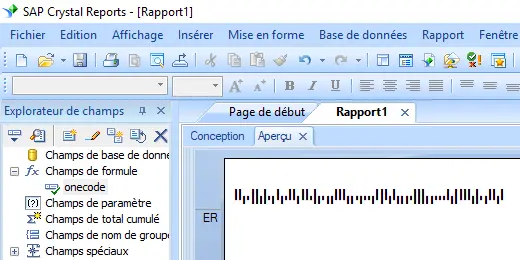 onecode code barres crystal reports