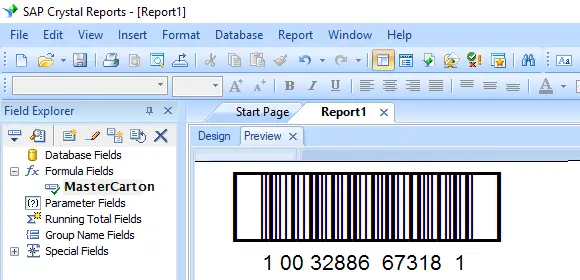 Master Carton Code code barres crystal reports ufl 