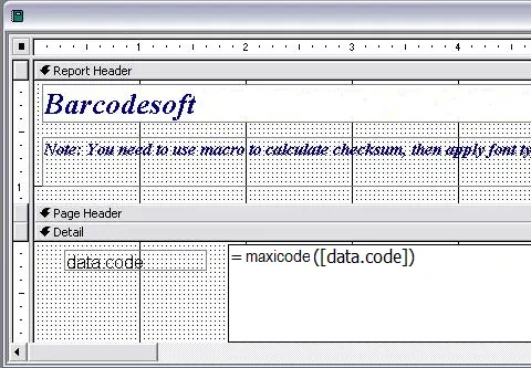MaxiCode access macro