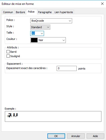 Police QRCode crystal reports