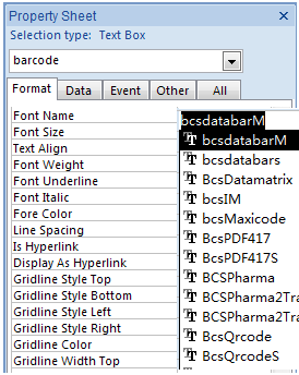 gs1 databar access apply font typeface