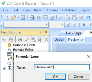 interleaved-2-of-5 create formula crystal reports