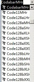 Codabar access フォント