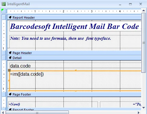 intelligent-mail バーコード access マクロ
