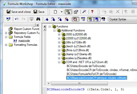 maxicode barcode crystal reports formula field maxicode barcode crystal reports formula field