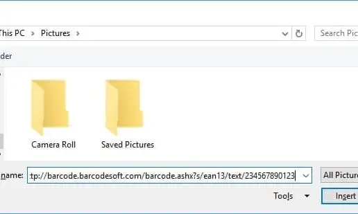 EAN13 barcode insert office 365 Word