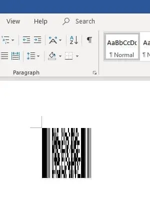 PDF417 barcode in office 365 Word PDF417 barcode in office 365 Word