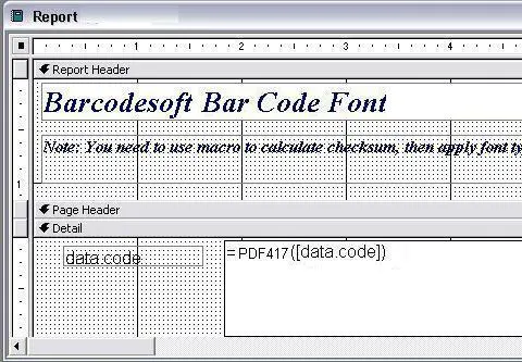 pdf417 barcode excel macro