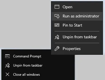 Data Matrix command prompt as administrator