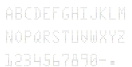single density semi font character set