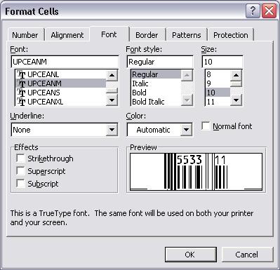 UPCA import vba